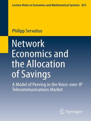cover image of Network Economics and the Allocation of Savings